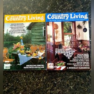 VINTAGE Country Living Magazine Set
May 1988
June 1989